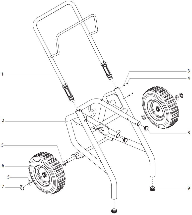 Impact 1040 Upright Cart Assembly (P/N 0552591A)